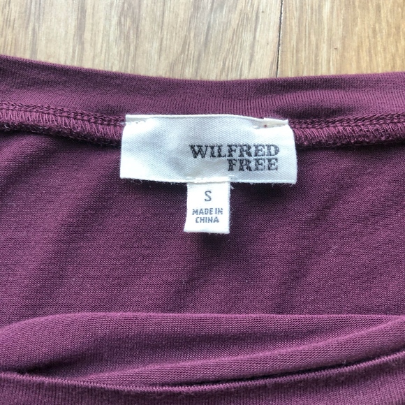 Wilfred Burgundy Straight Long Sleeve Shirt - Picture 3 of 4